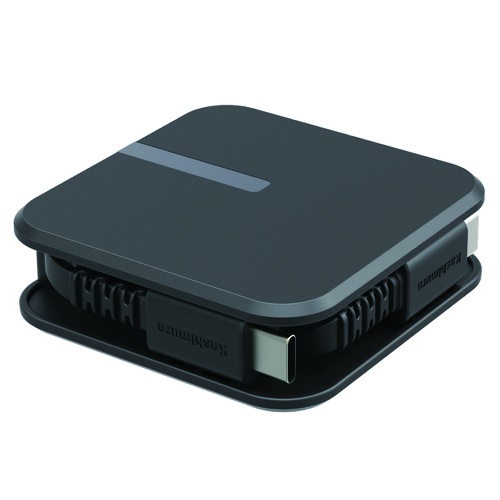 USB充電&同期リールC-CケーブルPD60W1.5m BK