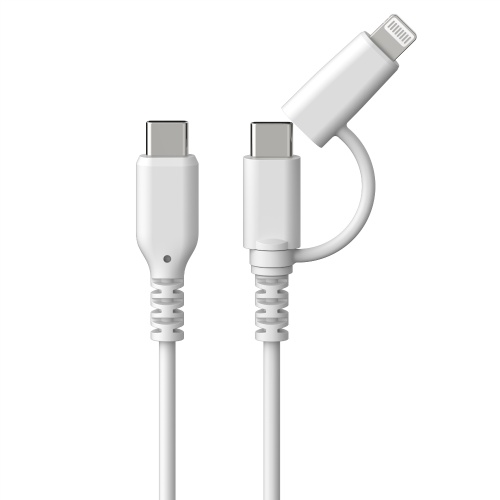 LN変換コネクタ付 C-Cケーブル 1.2m WH